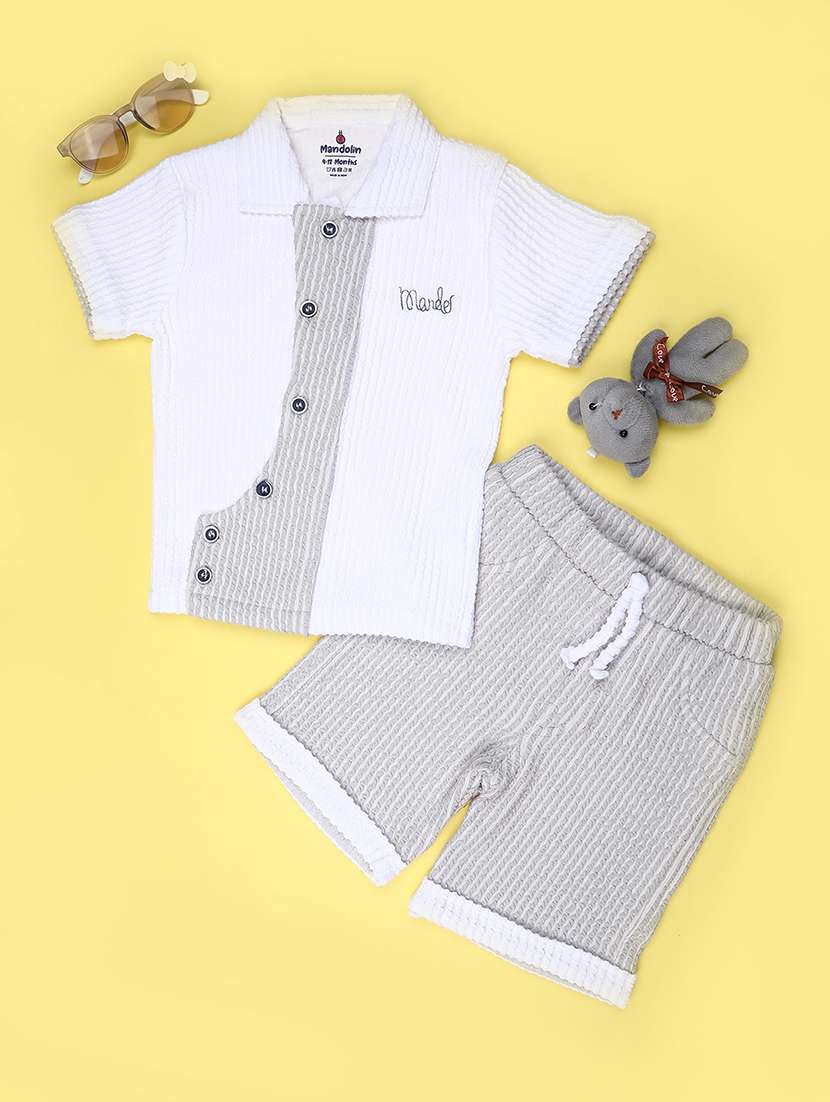 kids printed shirt and short set