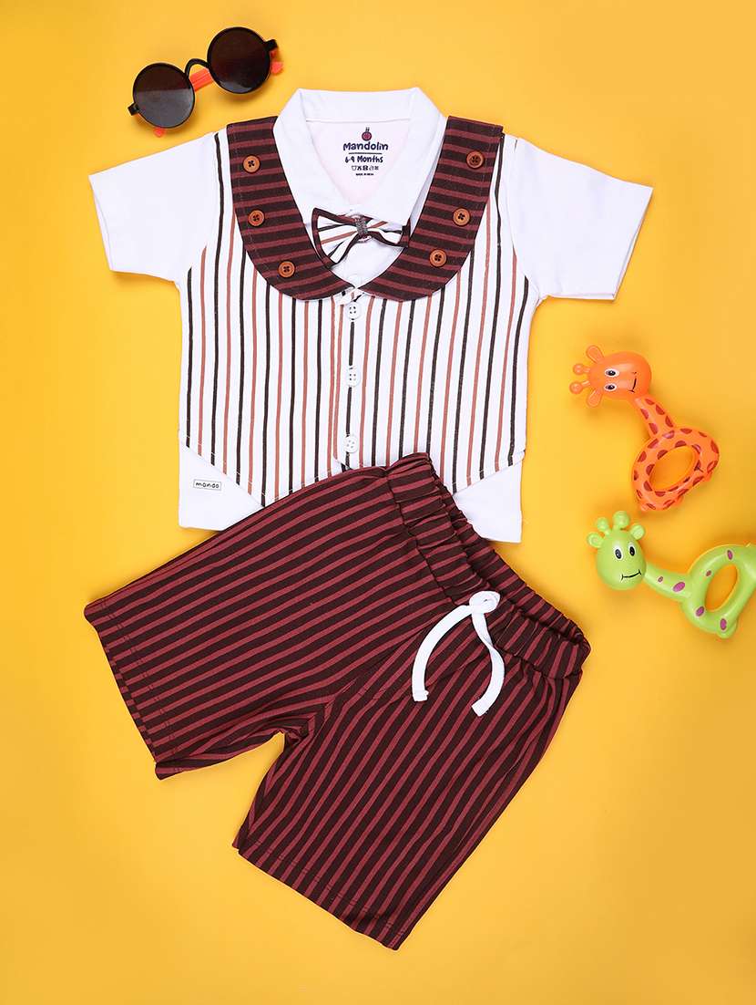 kids printed shirt and shorts co-ord set
