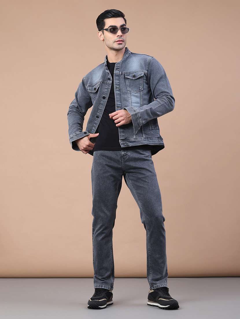 men washed long sleeve denim jacket - 22246608 -  Standard Image - 5