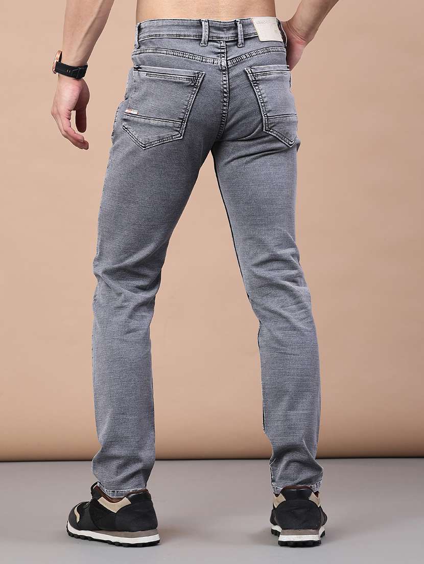men solid mid rise slim jean - 22246633 -  Standard Image - 3