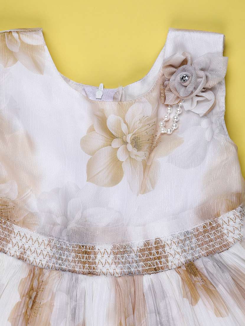 Yellow Cotton Fit & Flare Dress - 22246647 -  Standard Image - 3