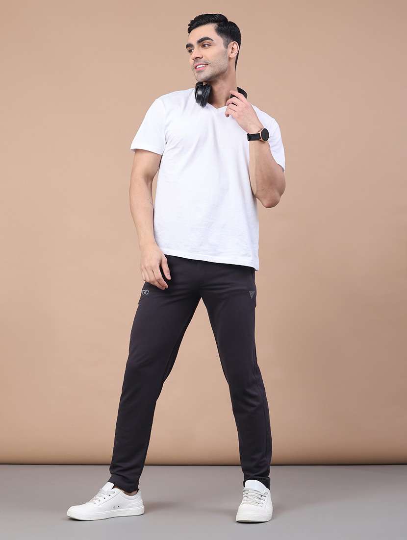 men solid mid rise full length track pant - 22246680 -  Standard Image - 5