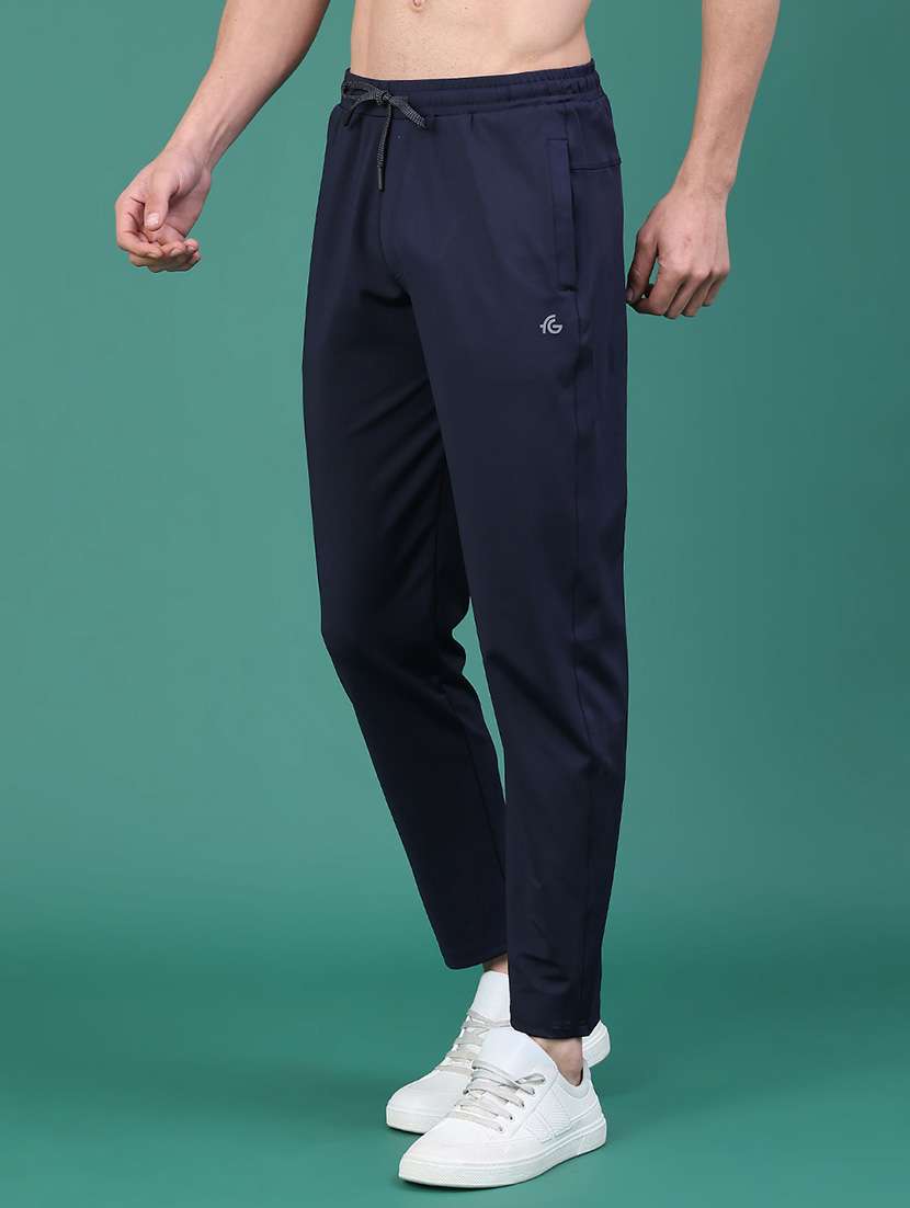 men solid mid rise ankle length track pant - 22246687 -  Standard Image - 3