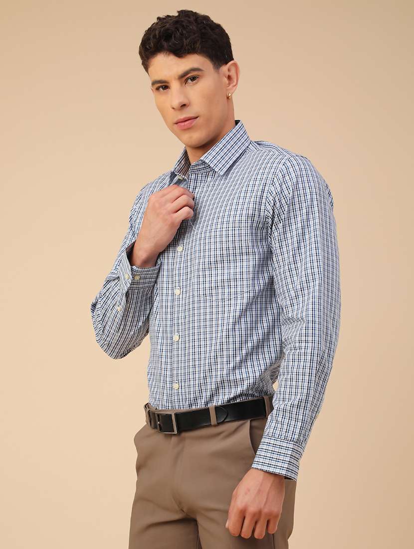 men printed long sleeves slim fit formal shirt - 22246747 -  Standard Image - 3