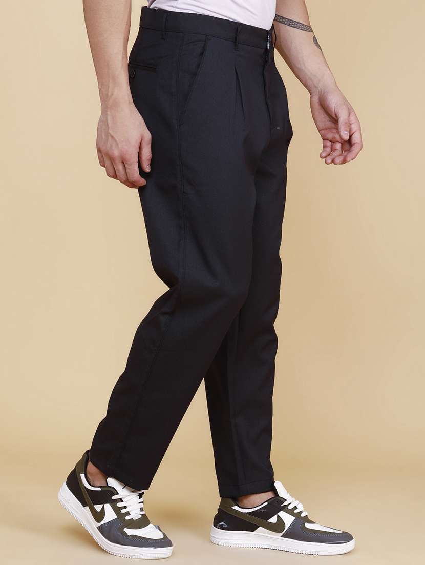 Men Solid Mid Rise Regular Fit Chinos - 22246762 -  Standard Image - 3