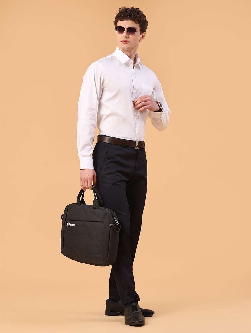 men solid short sleeve slim fit formal shirt - 22246788 -  Standard Image - 5