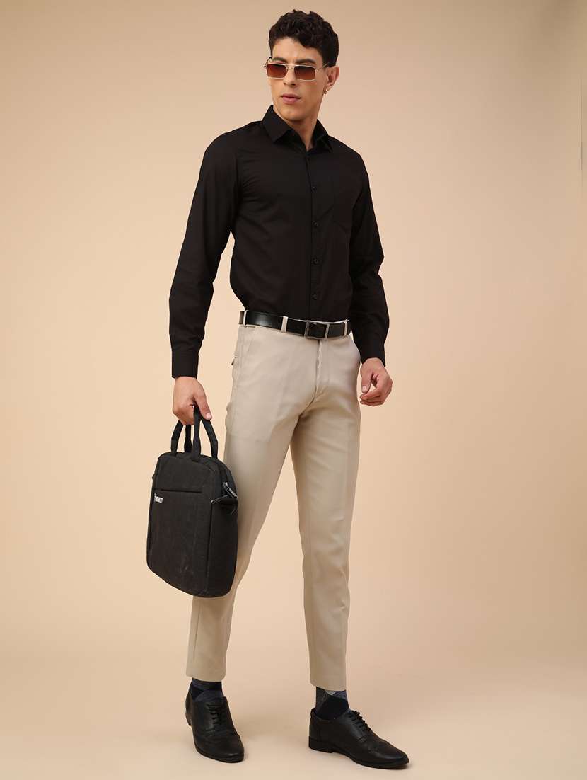 men solid long sleeves slim fit formal shirt - 22246792 -  Standard Image - 5