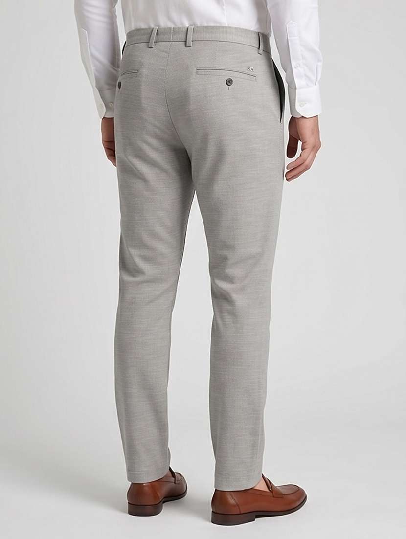men solid mid rise chinos casual trouser - 22246813 -  Standard Image - 3