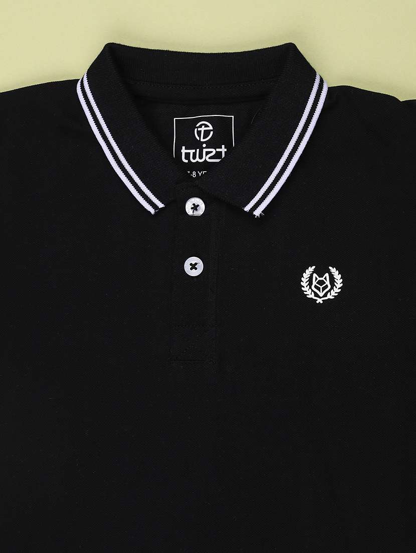 Boys Solid Short Sleeves Polo T-shirt - 22246842 -  Standard Image - 3