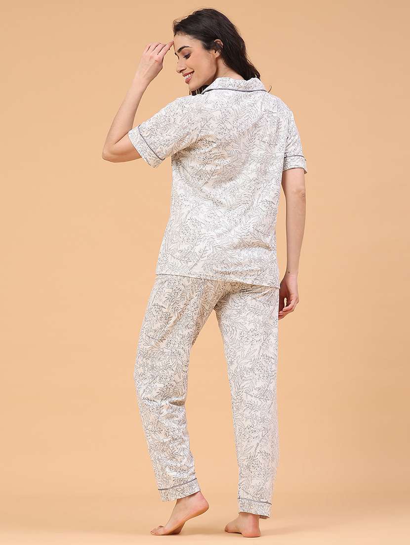 Women Printed Nightwear Pyjama Set - 22246954 -  Standard Image - 3