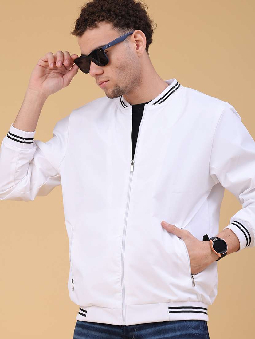 men white cotton varsity jacket