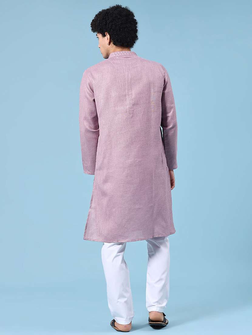 Purple Kurta Pyjama Ethnic Wear Set - 22247077 -  Standard Image - 5