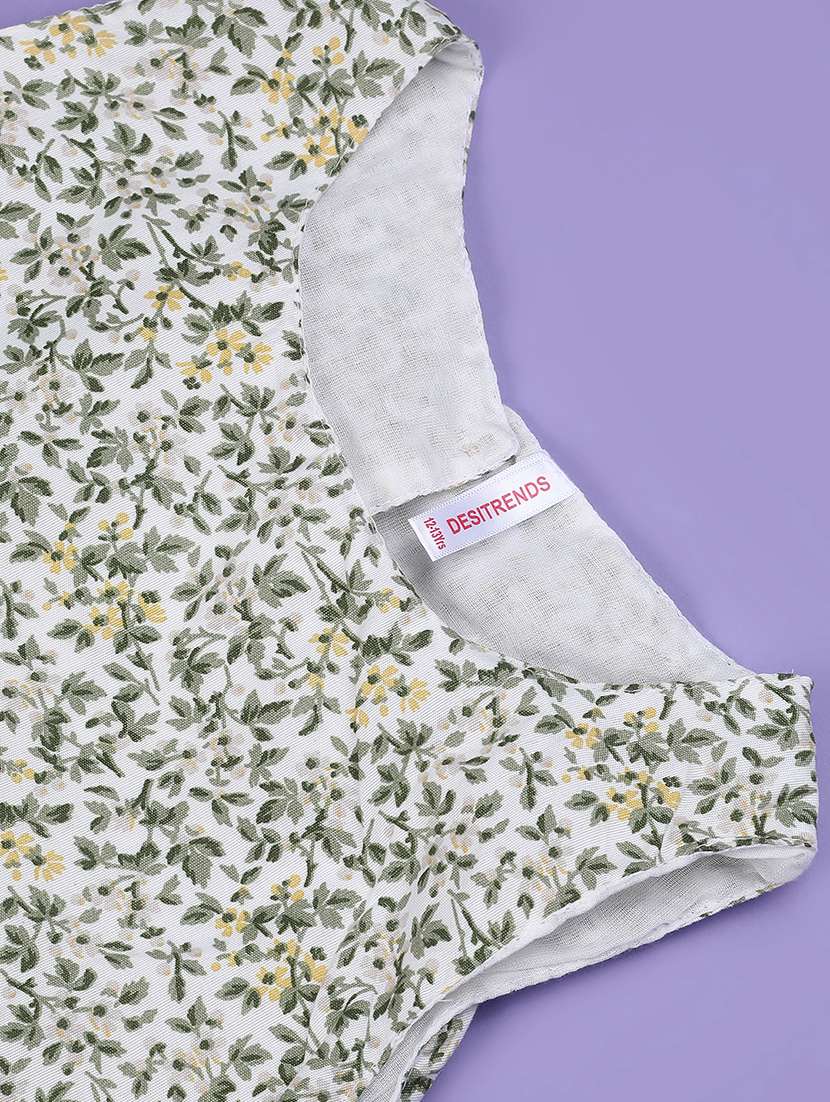 girls printed sleeveless flared frock - 22247152 -  Standard Image - 3