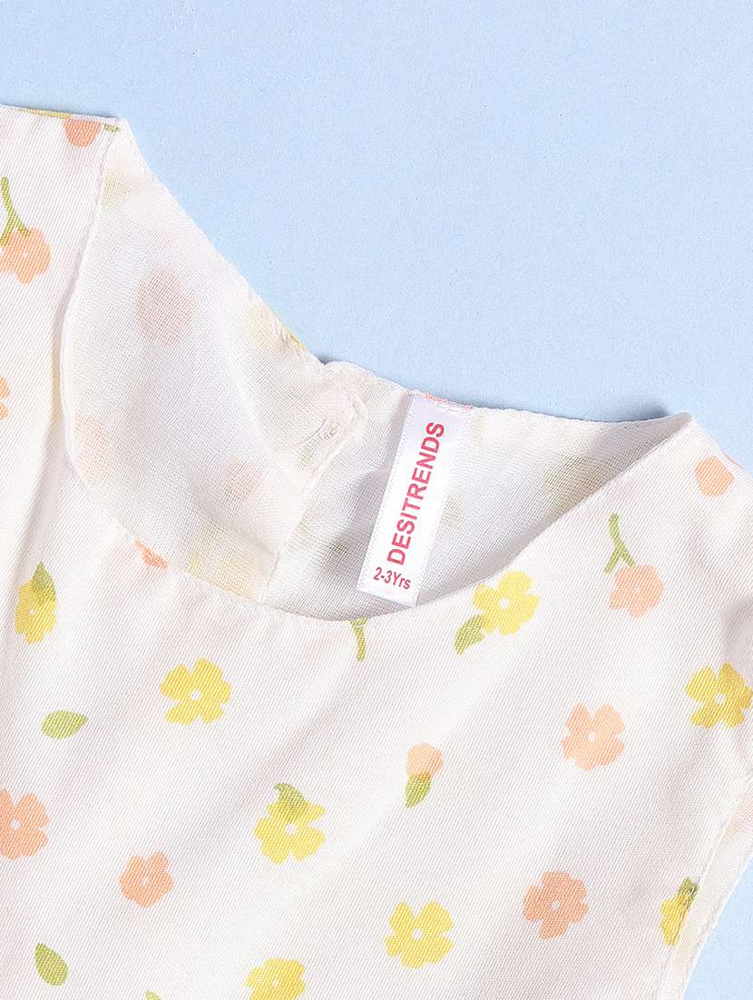 girls printed sleeveless flared frock - 22247155 -  Standard Image - 3