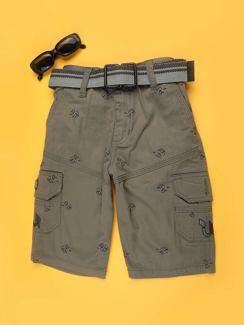 boys printed mid rise cargo