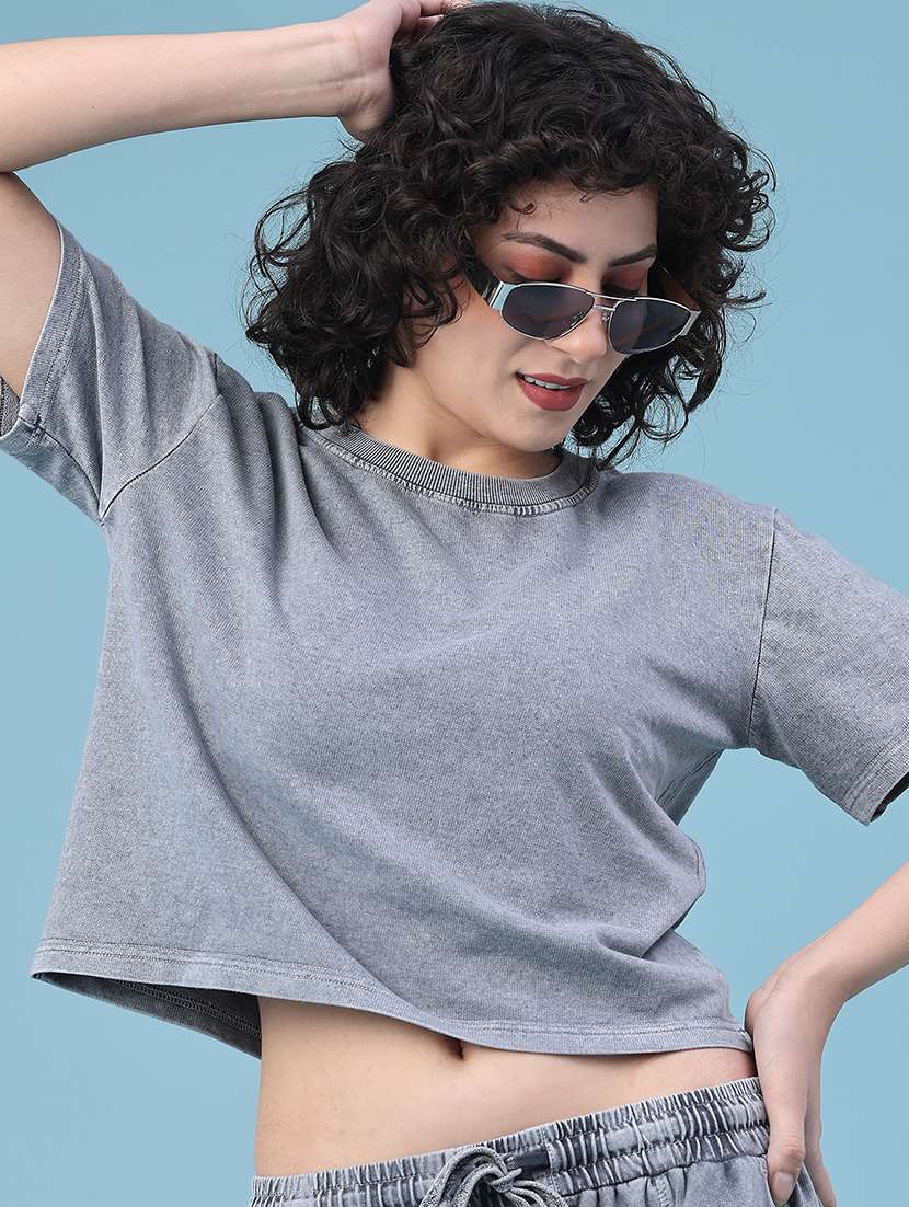 women solid short sleeves co-ord set