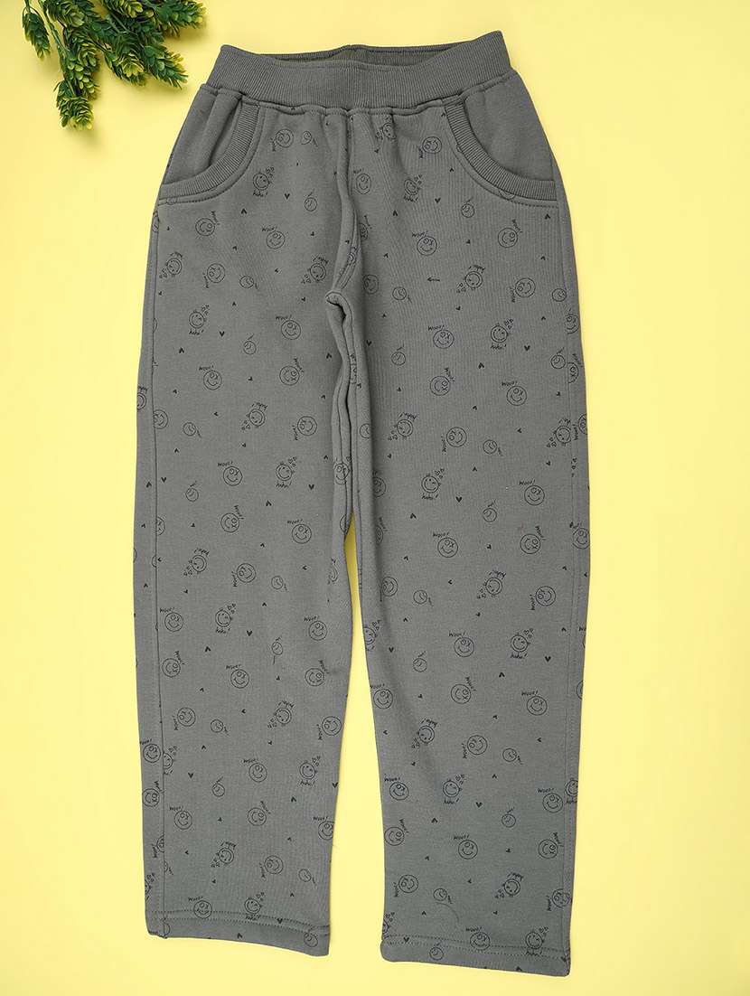 girls printed mid rise track pant