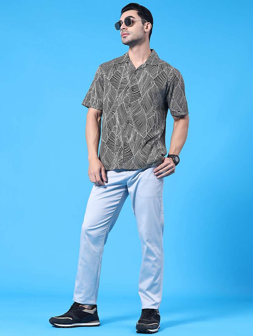 Men Solid Mid Rise Chinos Casual Trouser - 22247455 -  Standard Image - 5