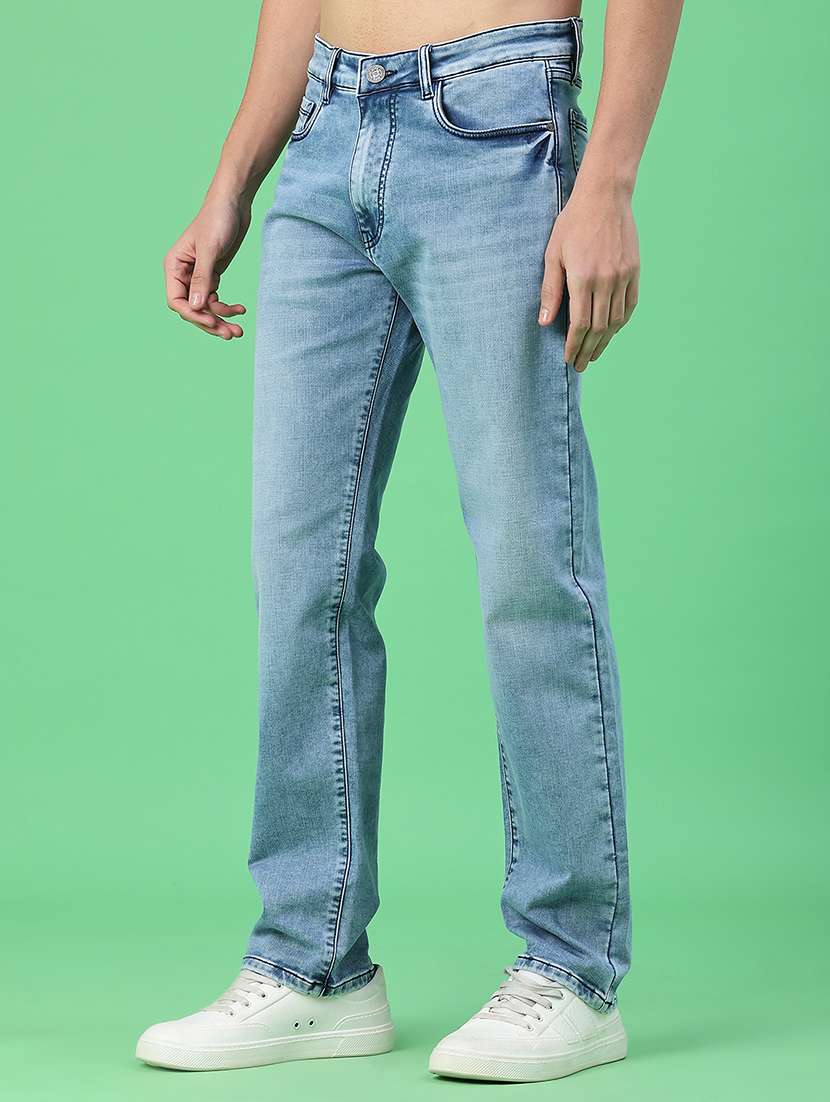 men washed mid rise full length relaxed fit jeans - 22247860 -  Standard Image - 3