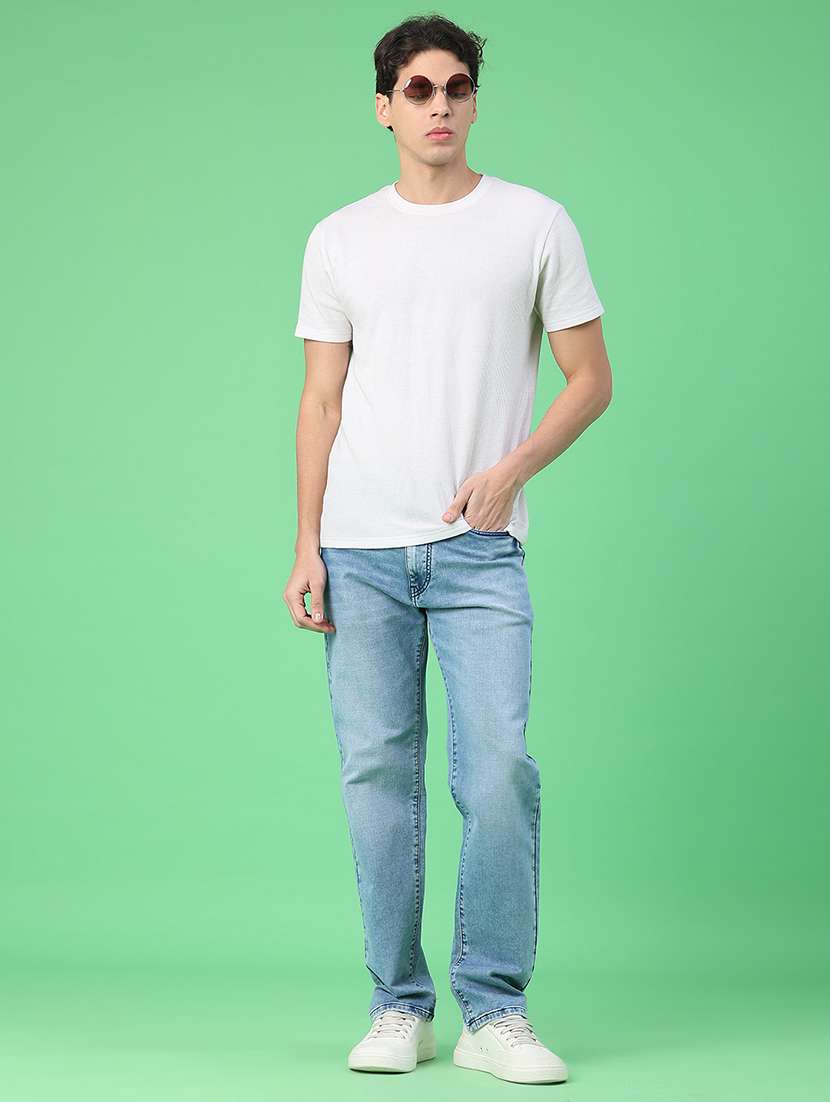 men washed mid rise full length relaxed fit jeans - 22247860 -  Standard Image - 5