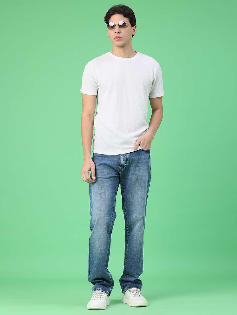 men washed mid rise full length relaxed fit jeans - 22247863 -  Standard Image - 5