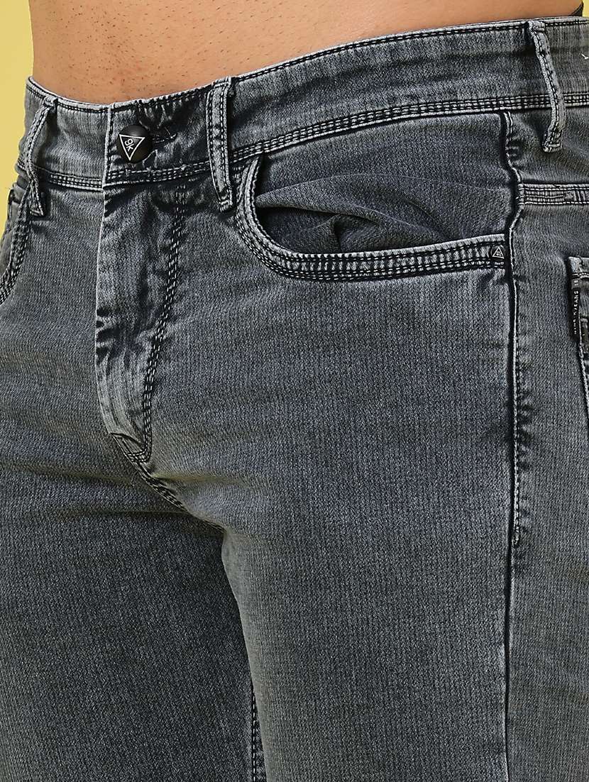 men solid mid rise slim jean - 22248407 -  Standard Image - 5
