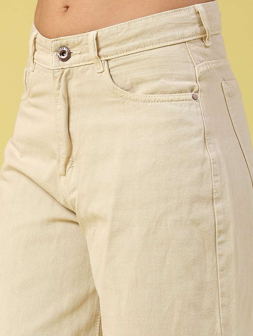 women solid mid rise wide leg jeans - 22248424 -  Standard Image - 5