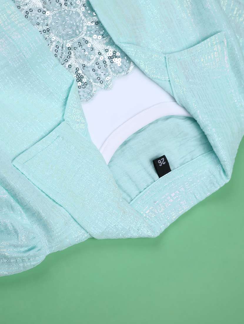 girls self designed puff sleeve top - 22248456 -  Standard Image - 3