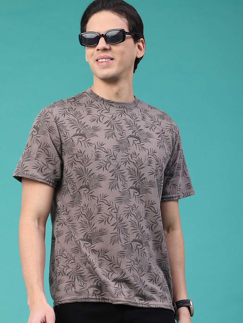 men printed short sleeve regular fit t-shirt