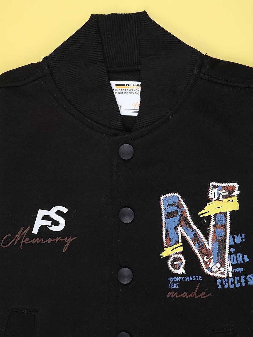 boys printed long sleeve varsity jacket - 22248674 -  Standard Image - 3