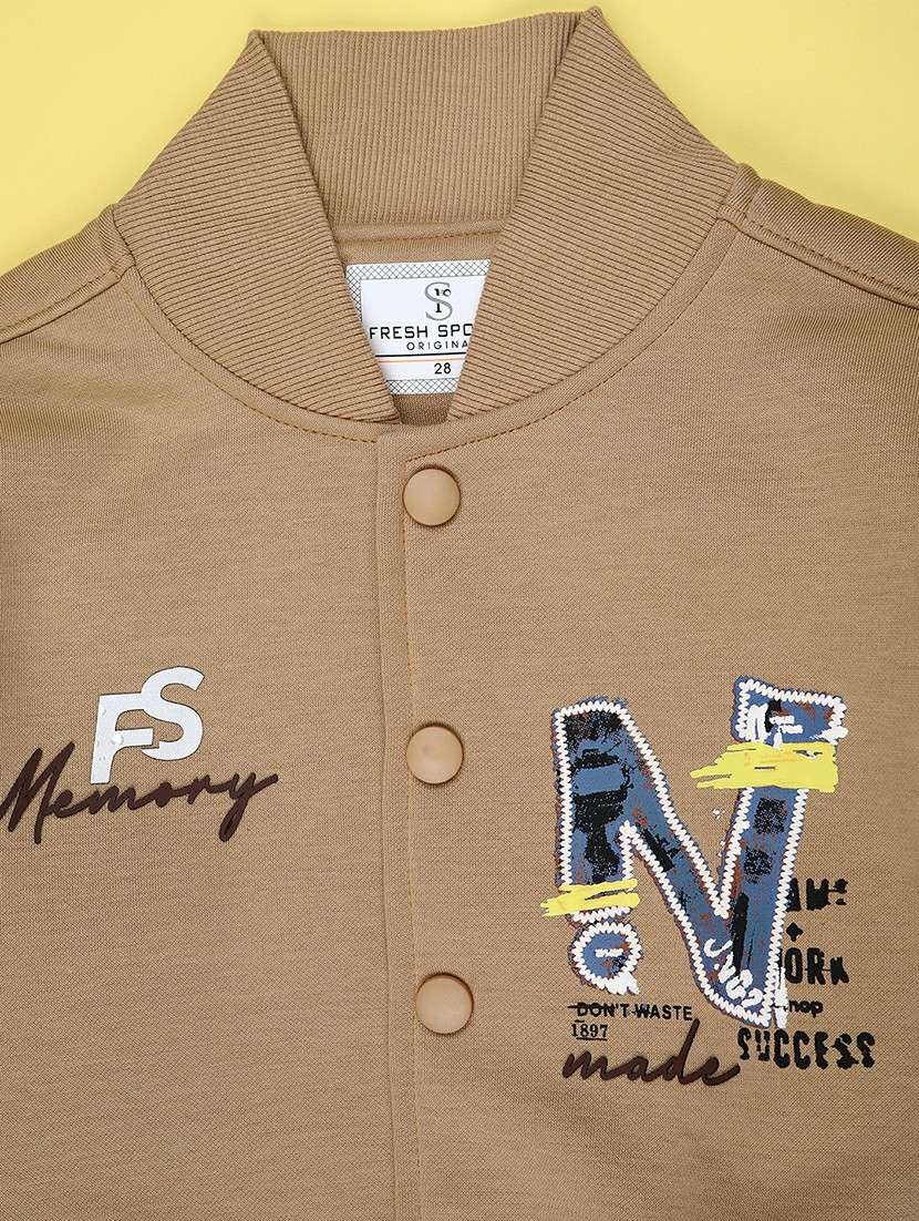 boys printed long sleeve varsity jacket - 22248675 -  Standard Image - 3