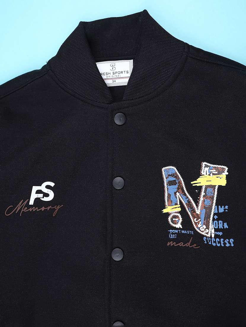 boys printed long sleeve varsity jacket - 22248733 -  Standard Image - 3