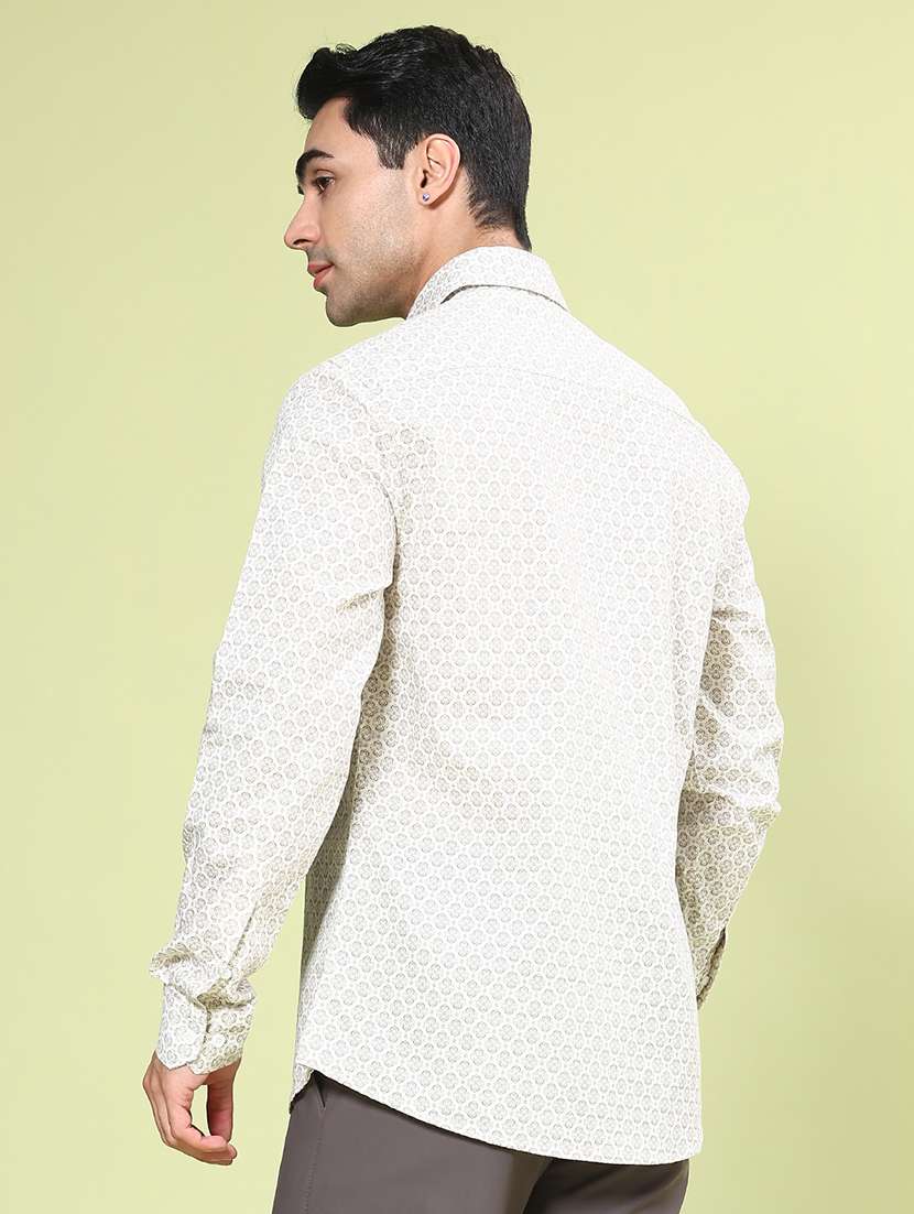 men beige cotton casual shirt - 22248781 -  Standard Image - 3