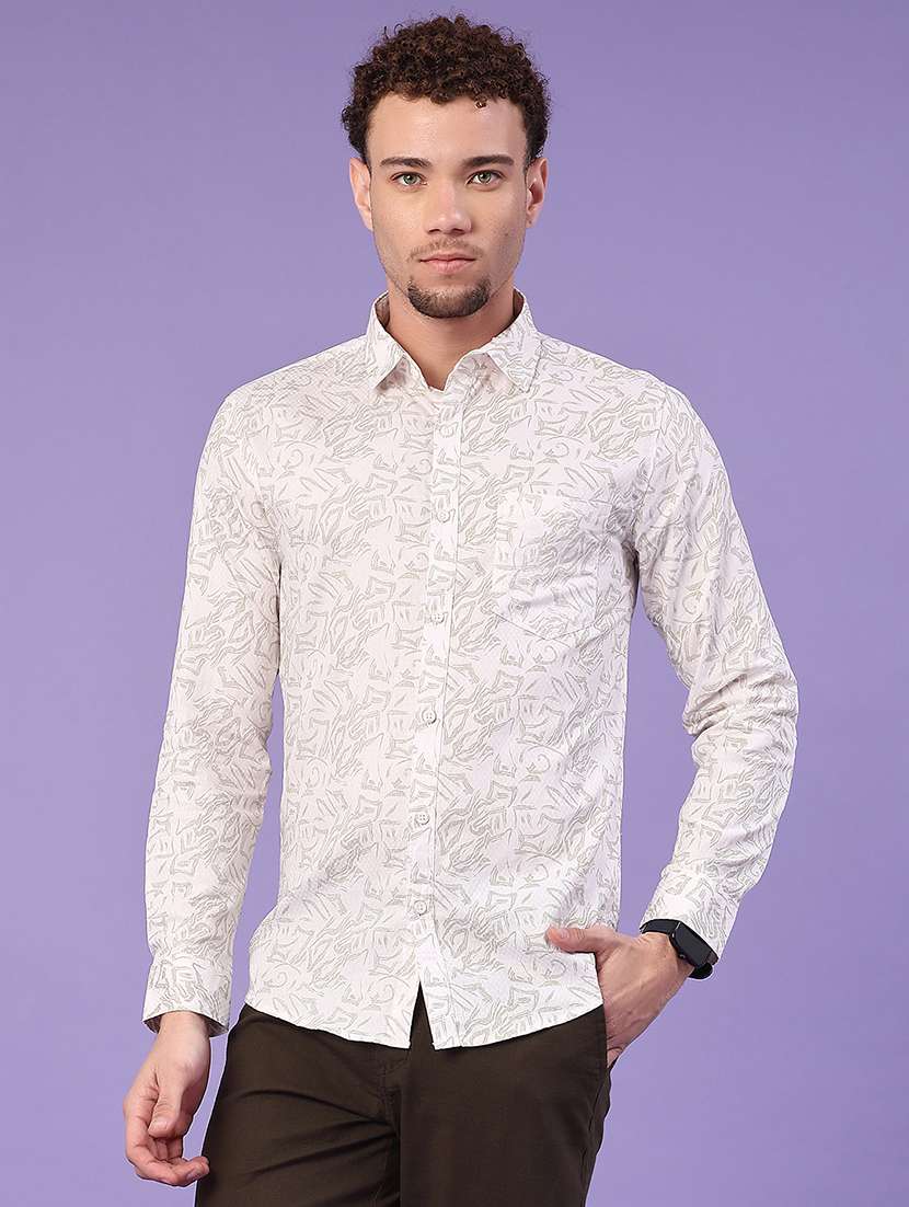men white cotton casual shirt