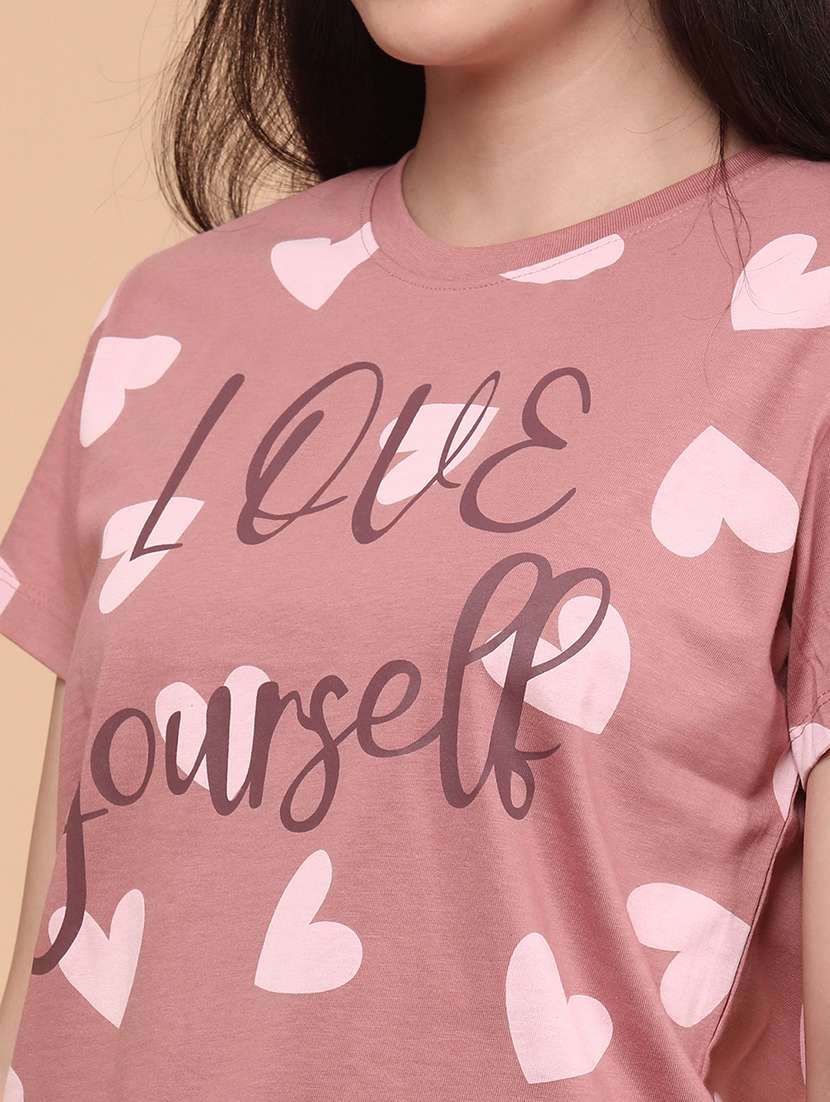 women pink cotton regular t-shirt - 22248819 -  Standard Image - 3