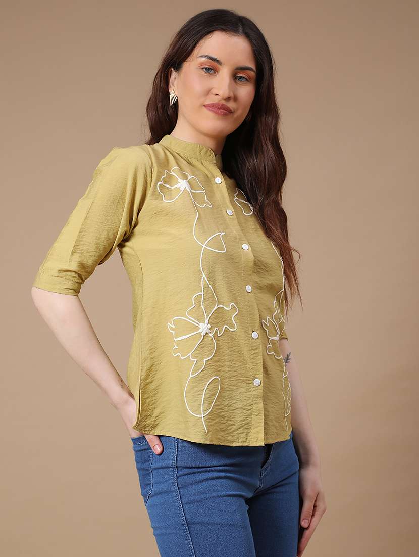 green cotton regular shirt - 22248829 -  Standard Image - 3