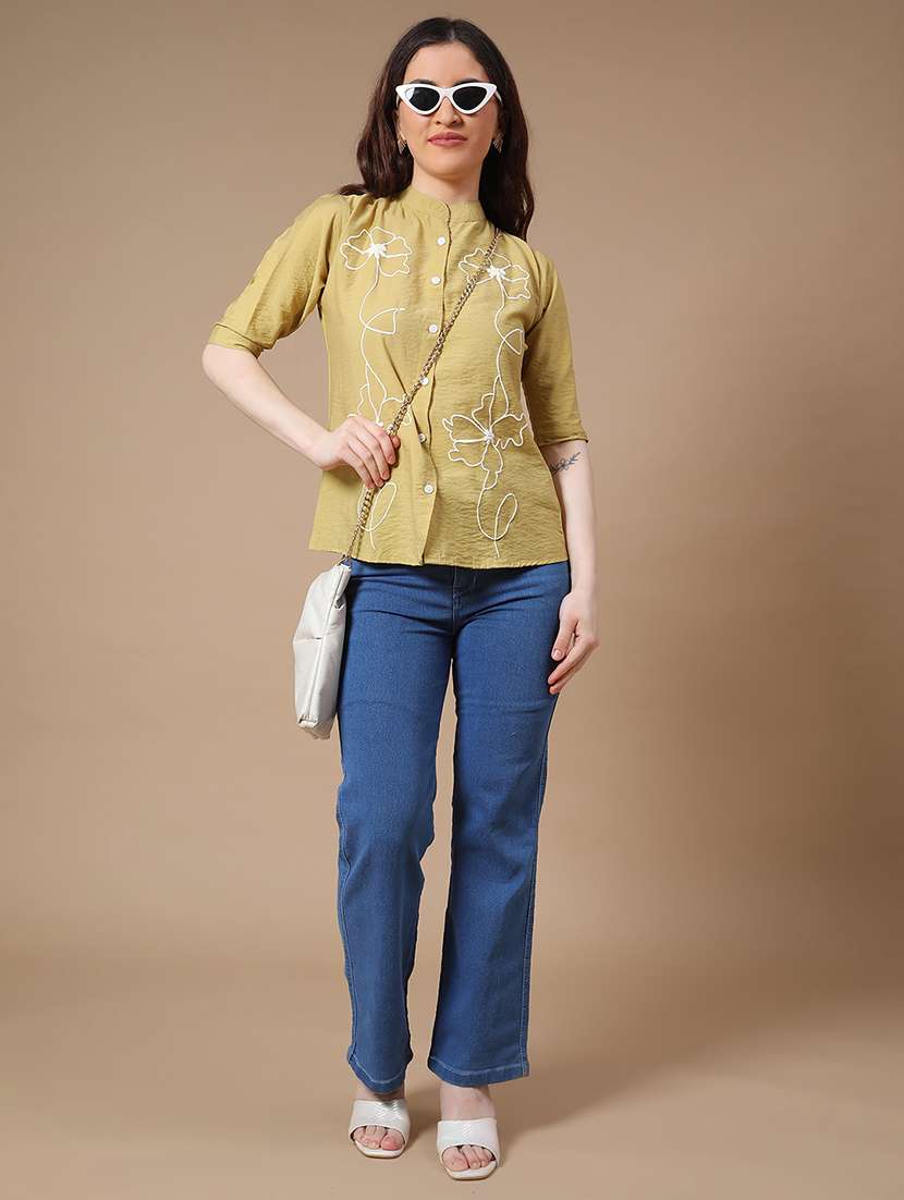 green cotton regular shirt - 22248829 -  Standard Image - 5