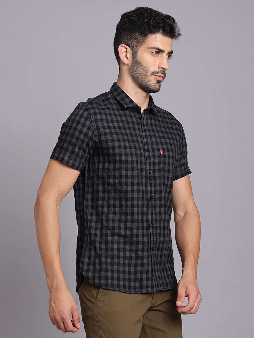 men collared short sleeve regular fit shirt - 22248888 -  Standard Image - 5