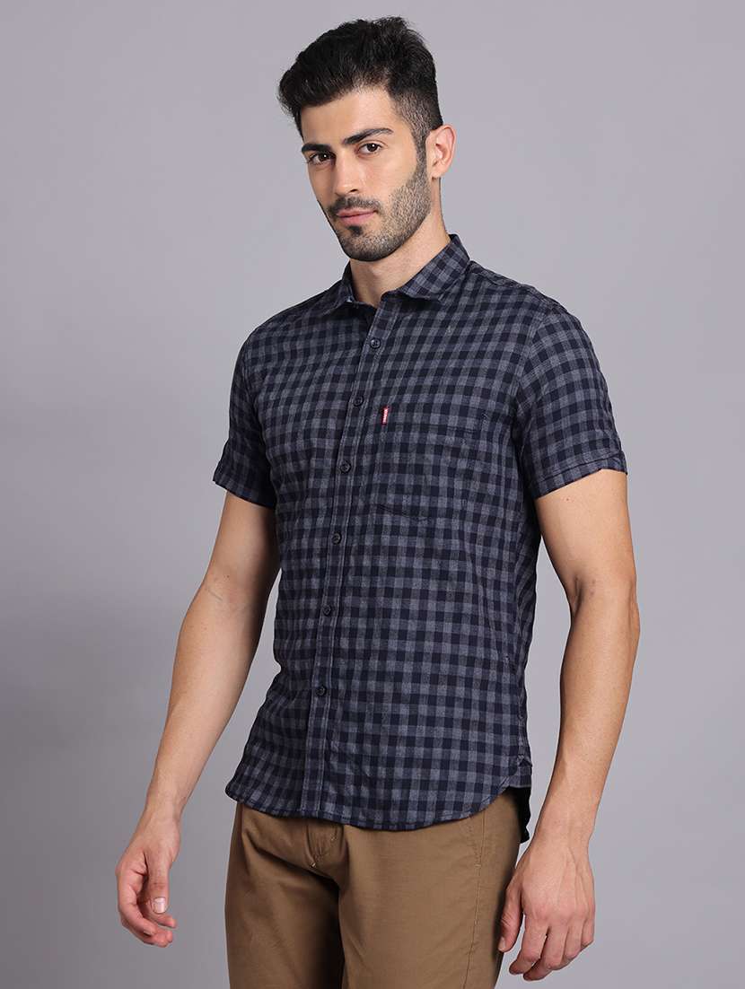 men collared short sleeve regular fit shirt - 22248889 -  Standard Image - 3