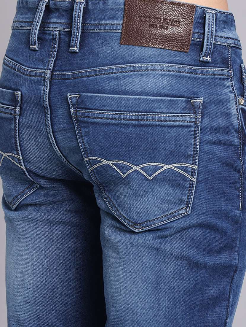 men solid mid rise slim fit jeans - 22248928 -  Standard Image - 5