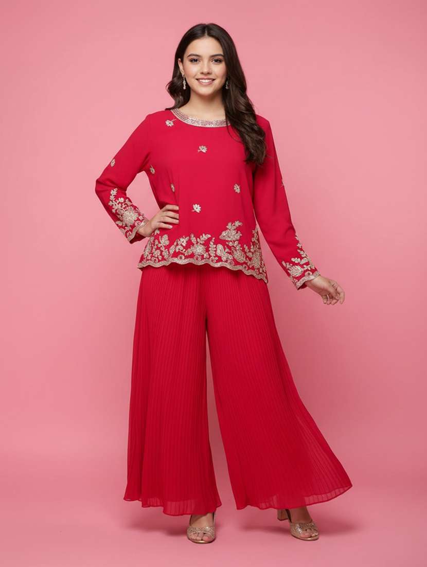 pink cotton full length sets coords set