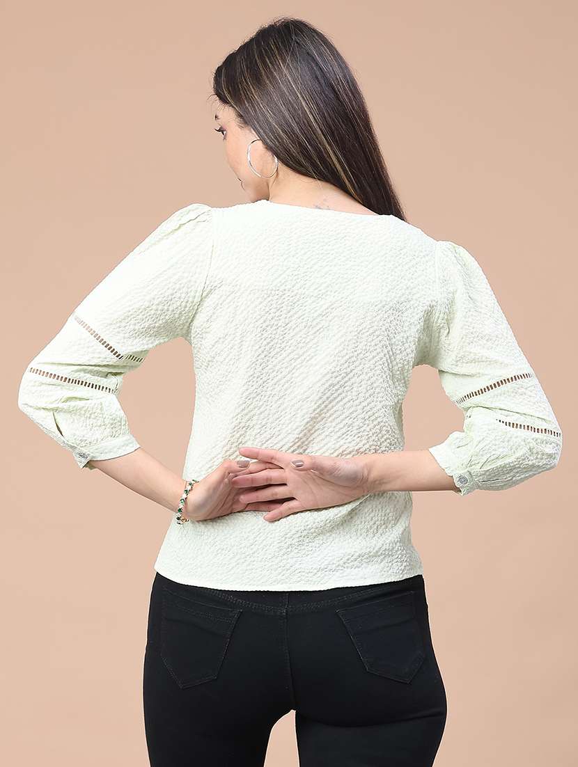 women self designed puff sleeve top - 22249284 -  Standard Image - 3