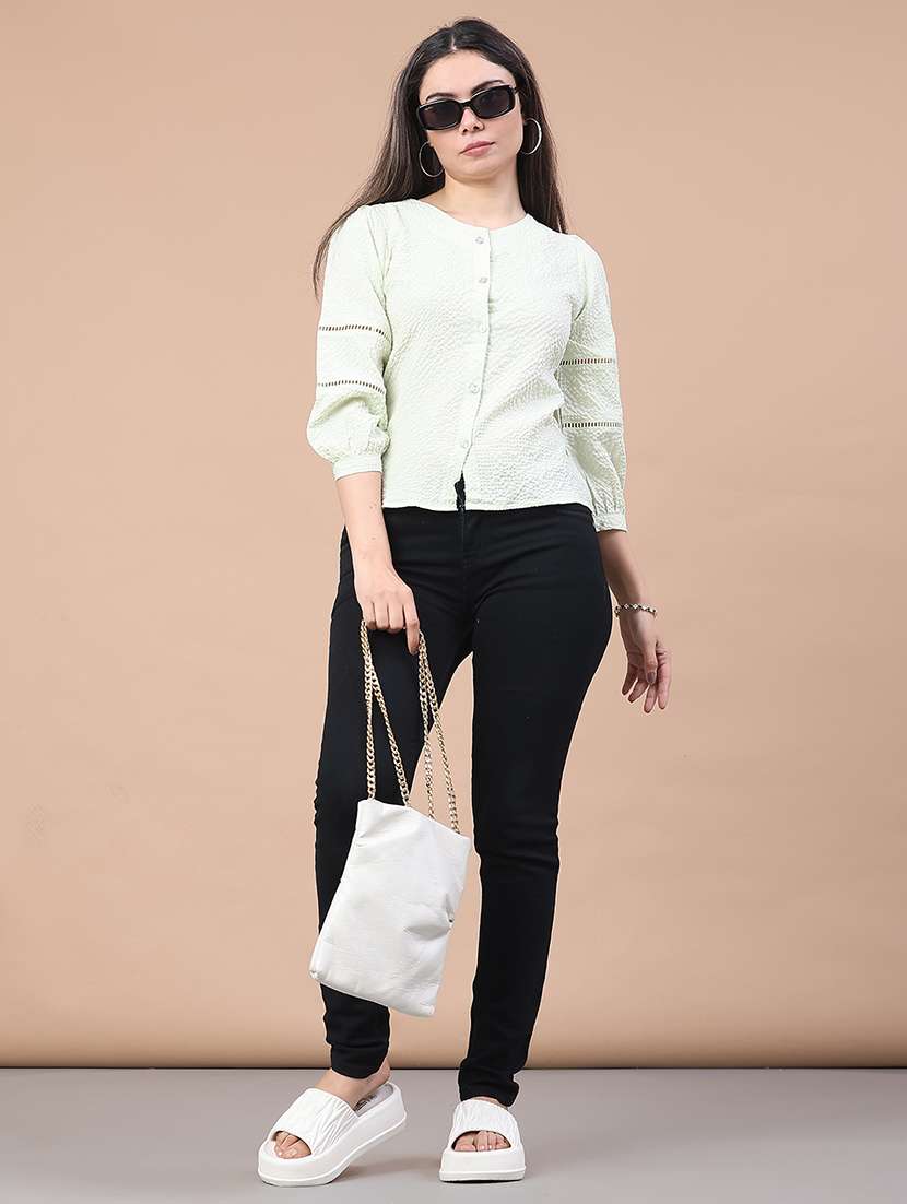 women self designed puff sleeve top - 22249284 -  Standard Image - 5