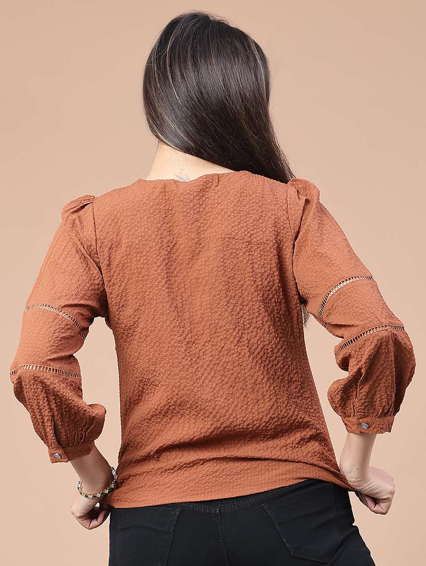 women self designed puff sleeve top - 22249285 -  Standard Image - 3