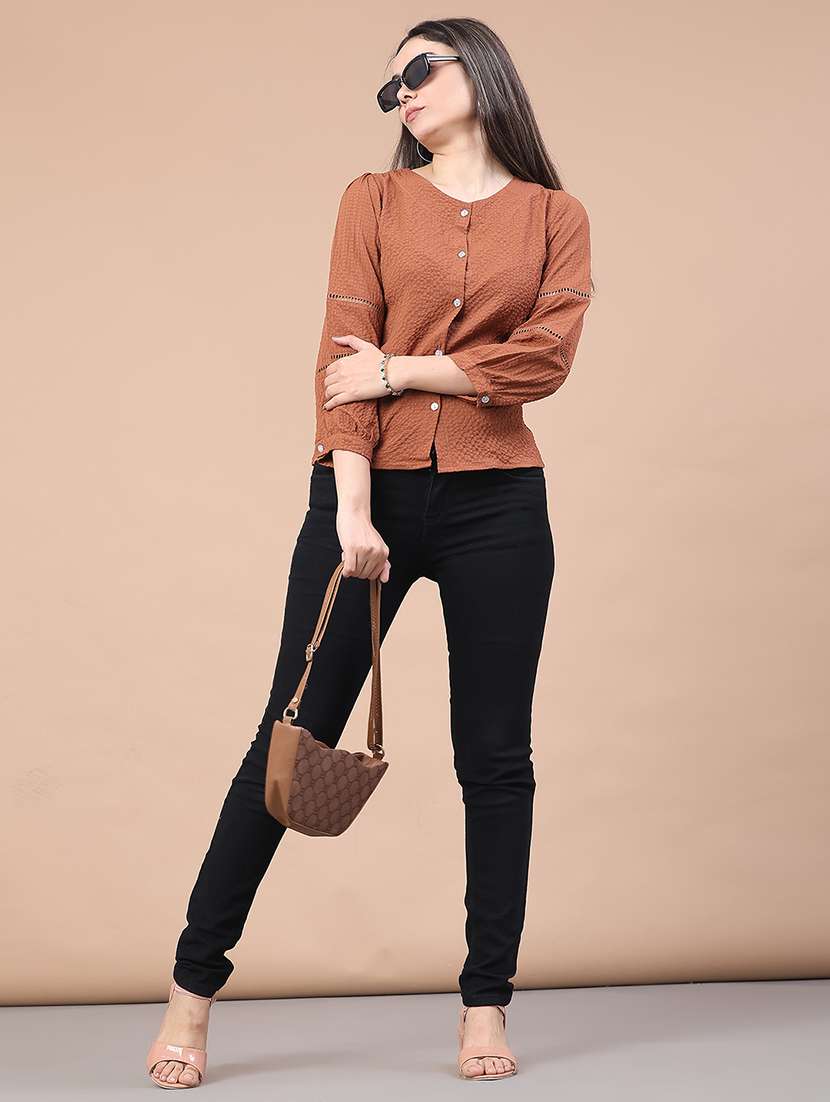 women self designed puff sleeve top - 22249285 -  Standard Image - 5