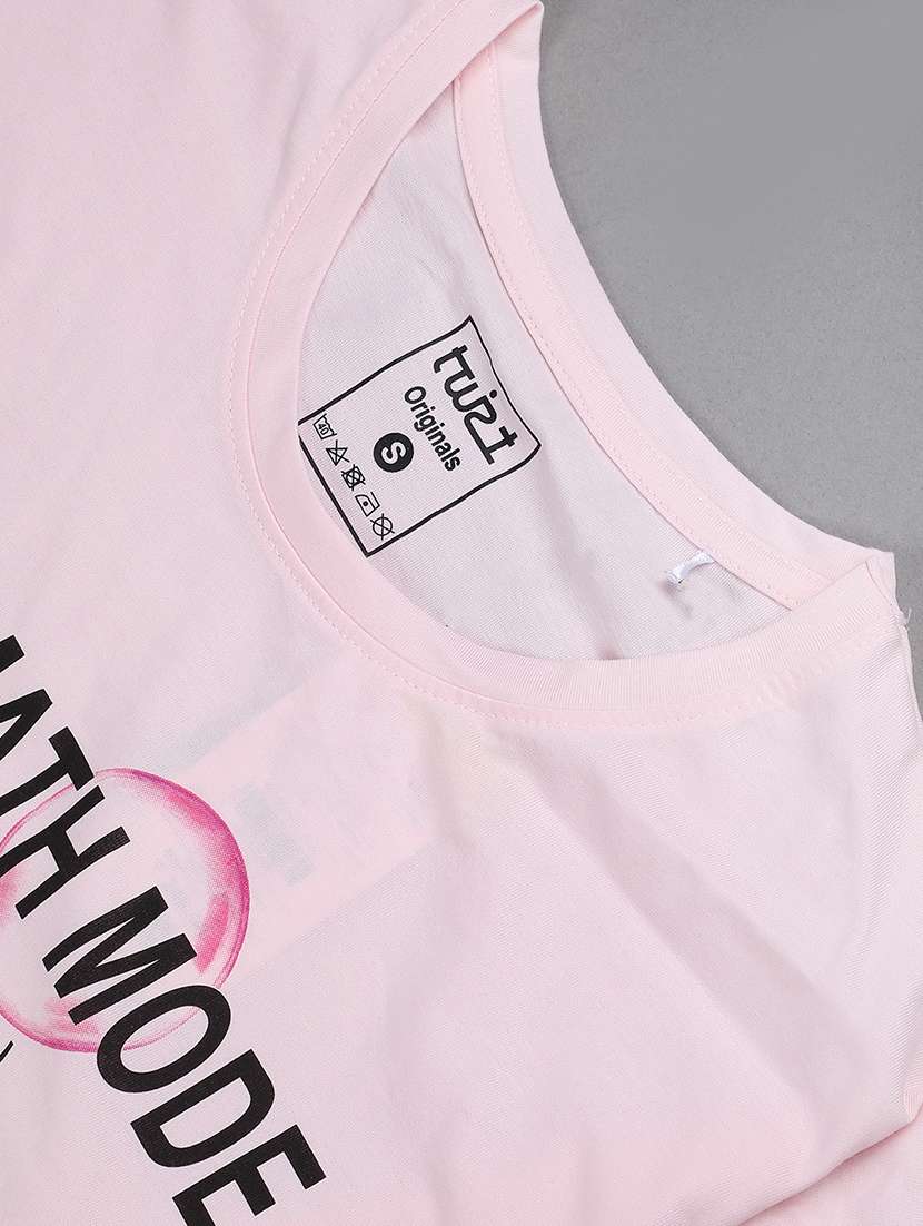 women pink cotton regular t-shirt - 22249299 -  Standard Image - 3