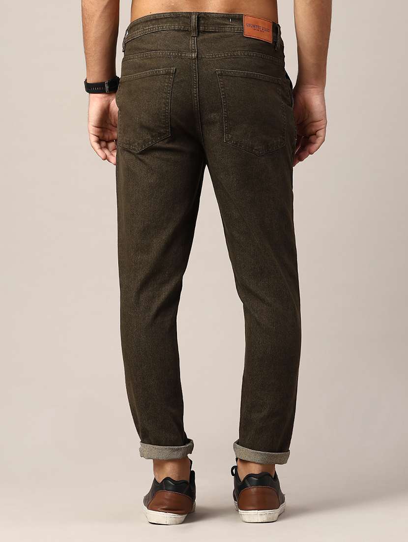 men brown cotton jean - 22249481 -  Standard Image - 3