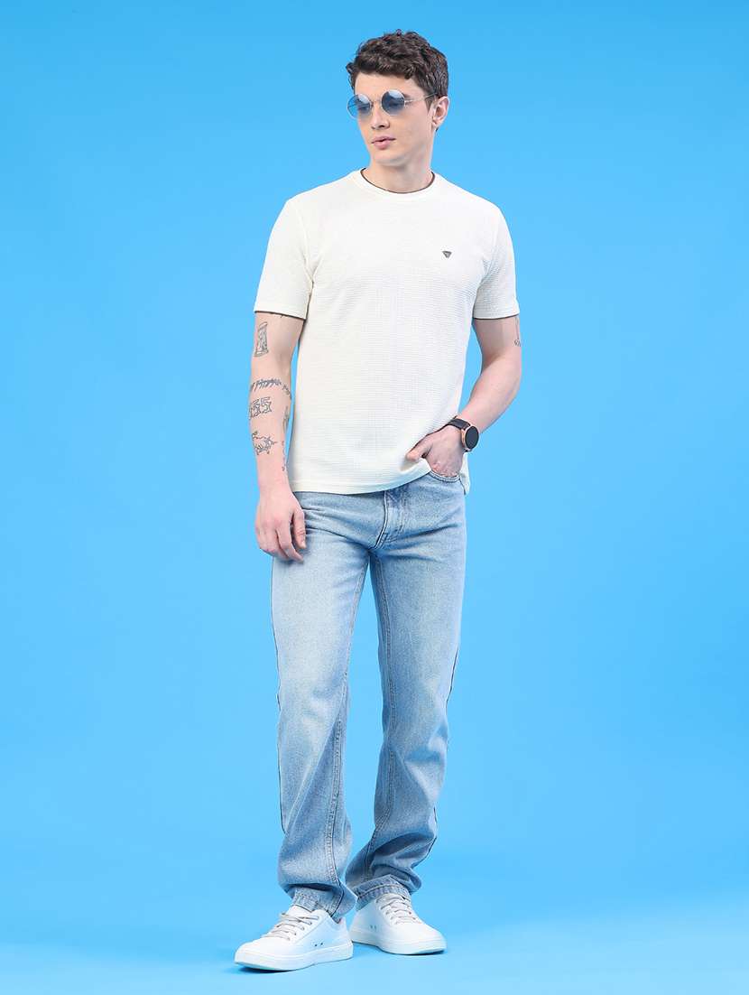 men self design short sleeve slim fit t-shirt - 22249483 -  Standard Image - 5