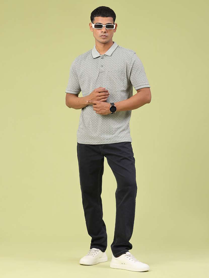 men printed short sleeve regular fit polo t-shirt - 22249534 -  Standard Image - 5