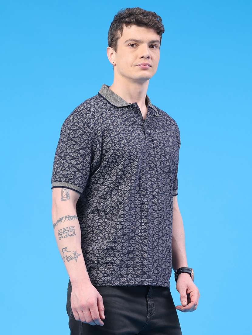 men printed short sleeve regular fit polo t-shirt - 22249535 -  Standard Image - 3